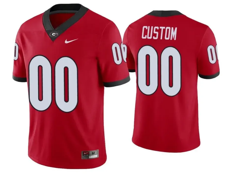 Men’s Georgia Bulldogs Active Player Custom Red College Stitched Football Jersey